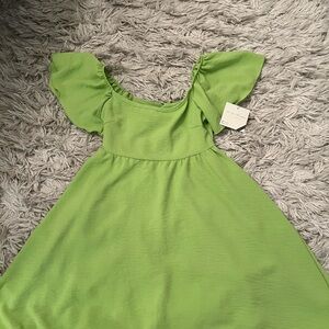 See You Monday Green Ruffled Tiered Sundress